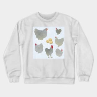 Blue Orpington Chicken Pattern Crewneck Sweatshirt
